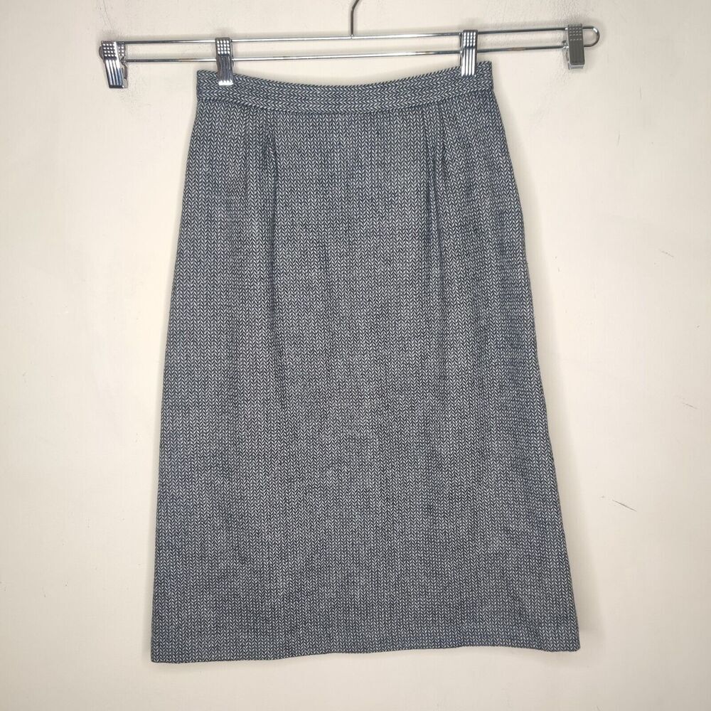 Vintage Peabody House Wool Blend Skirt‎ 7/8 Pleated A-Line Midi